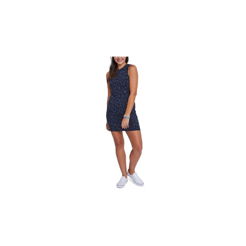 SUNDOWN BY SPLENDID Womens Body Con Mini Dress Navy Sleeveless Juniors XL - Picture 1 of 1